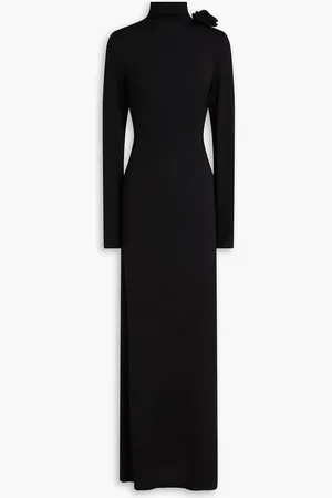 MAGDA BUTRYM Open-back floral-appliquéd jersey maxi dress