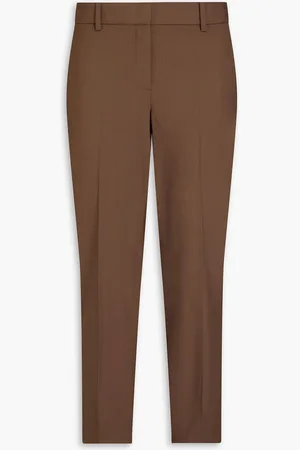 THEORY Cropped wool-blend slim-leg pants