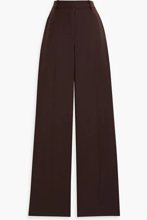 Simkhai Tavar wool-crepe wide-leg pants - Brown