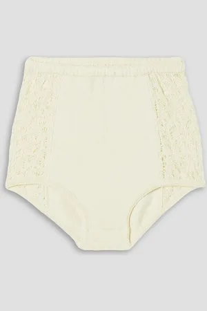 LE KASHA Ubari crocheted linen briefs - White