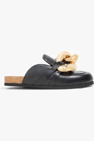 J.W.Anderson Chain-embellished leather clogs