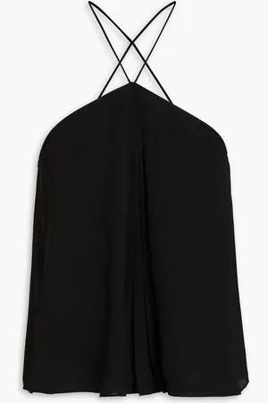 Claudie Pierlot Bomine pleated crepe top
