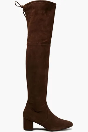Stuart Weitzman Genna 60 stretch-suede over-the-knee boots - Brown