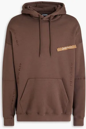 Jacquemus Gasta cotton-fleece hoodie - Brown