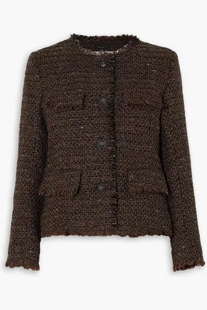 RAG&BONE Ezra frayed wool-blend bouclé-tweed blazer
