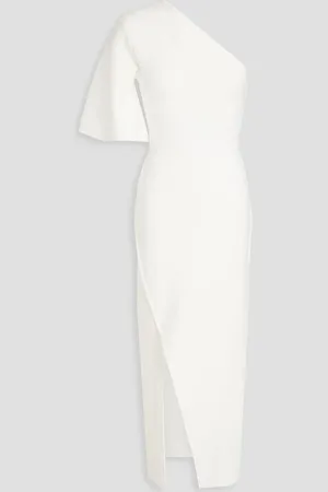 Safiyaa Kalypso one-shoulder knitted midi dress - Pink