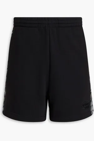 Missoni Knit-trimmed French cotton-terry drawstring shorts