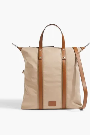 Paul Smith Leather-trimmed twill tote