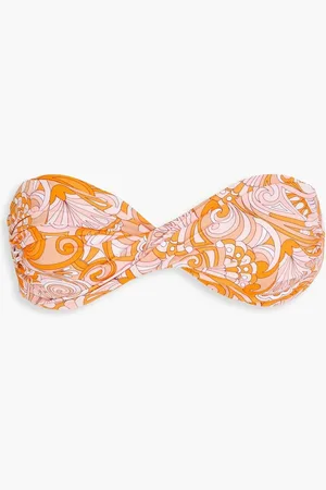 Melissa Odabash Martini twisted paisley-print bandeau bikini top