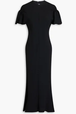 Victoria Beckham Satin-crepe midi dress - Blue