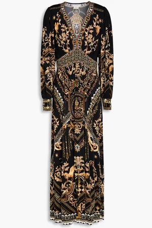 Camilla Crystal-embellished printed stretch-jersey maxi dress