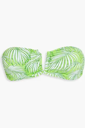 Melissa Odabash Alba printed bandeau bikini top - Green