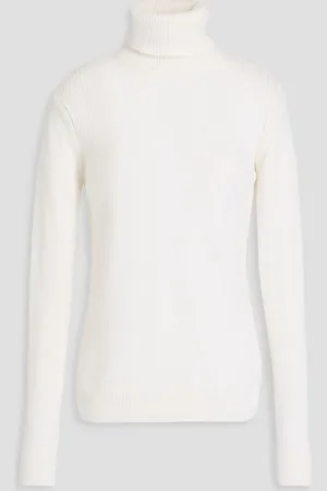 Fusalp Mélange wool and cashmere-blend turtleneck sweater - Neutral