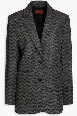 Missoni Crochet-knit cotton blazer - Gray