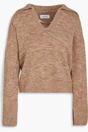 NAADAM Marled wool and cashmere-blend polo sweater - Brown
