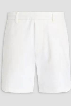 James Perse Cotton-blend twill chino shorts - Blue