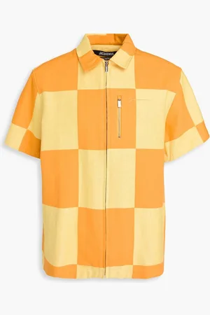 Jacquemus Checked cotton-blend jacquard shirt - Yellow