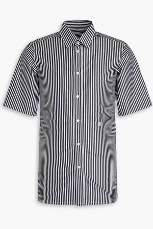 Maison Margiela Striped cotton-poplin shirt - Gray