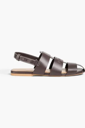 J.W.Anderson Leather slingback sandals - Brown