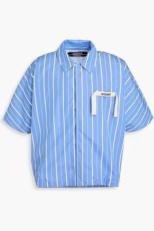 Jacquemus Striped cotton-poplin shirt - Blue