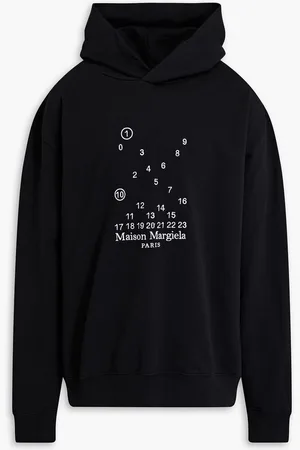Maison Margiela Embroidered French cotton-terry hoodie