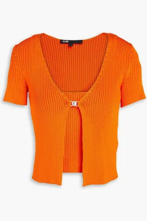 Maje Convertible ribbed-knit top