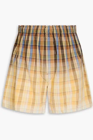 Maison Margiela Checked cotton shorts - Yellow
