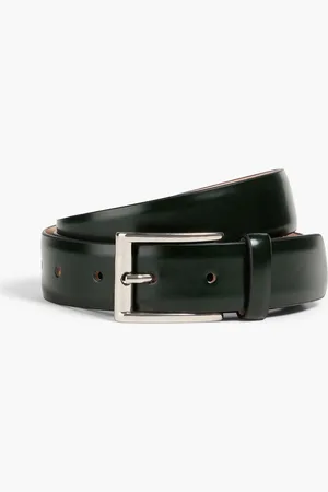 Maison Margiela Glossed-leather belt - Green