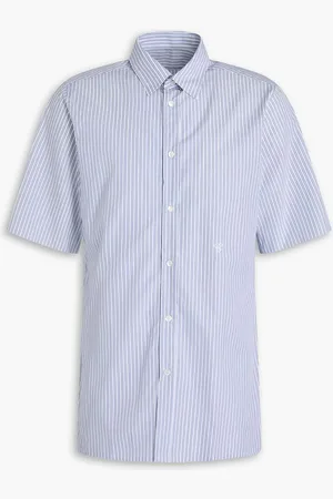Maison Margiela Striped cotton-poplin shirt - Blue
