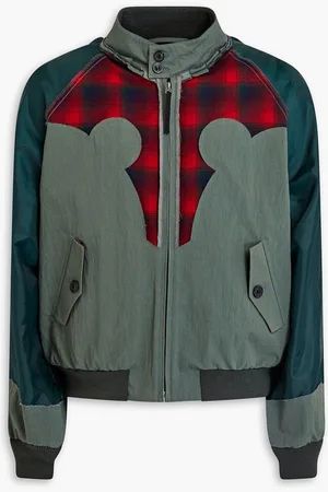 Maison Margiela Pendleton checked wool, shell and cotton-blend bomber jacket - Green