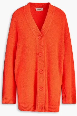 Holzweiler Cotton-blend terry cardigan - Orange