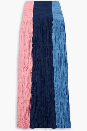 Partow Milo color-block crepon maxi skirt