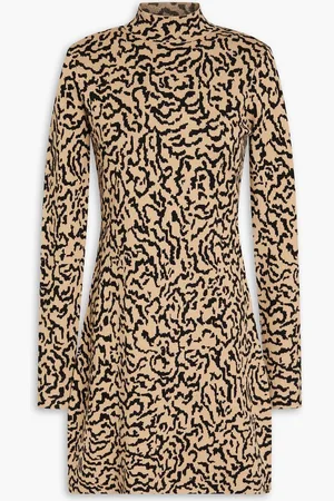 Frame Jacquard-knit mini dress - Neutral