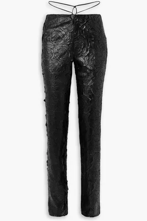 ROTATE Donita coated faux leather straight-leg pants