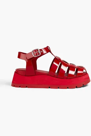 3.1 Phillip Lim Kate patent-leather sandals - Red