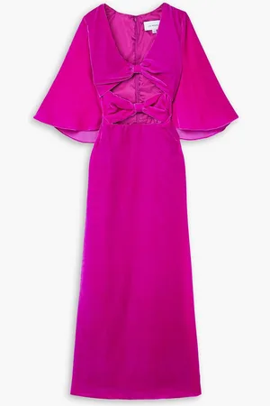 Les Rêveries Cutout velvet midi dress - Purple