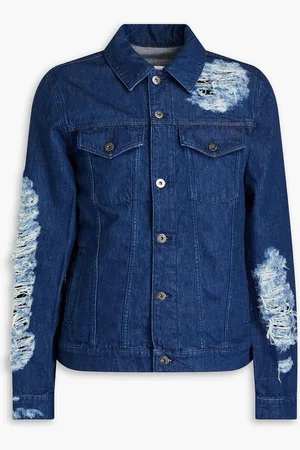 J.W.Anderson Distressed denim jacket - Blue