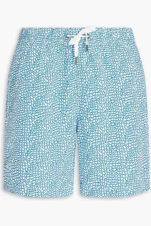 ONIA Charles mid-length printed swim shorts - Blue