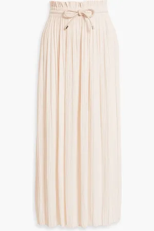 A.L.C. Everly plissé-woven maxi skirt - Pink