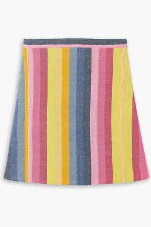 SINDISO KHUMALO Jemma striped linen-canvas mini skirt