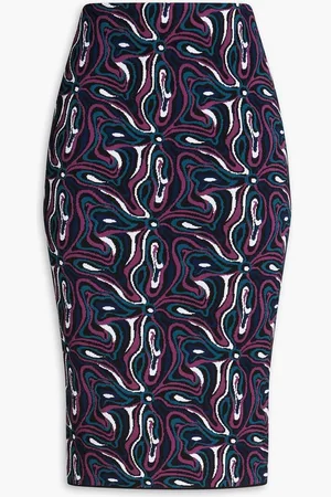 Puccini Jacquard-knit skirt - Purple