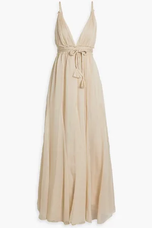 ALICE+OLIVIA Alice Olivia - Carisa belted chiffon gown - White