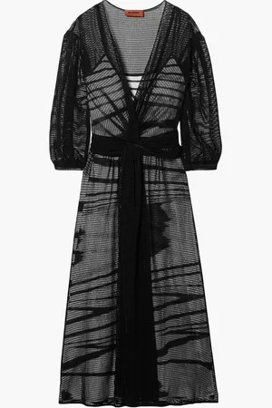 Missoni Belted open-knit midi dress