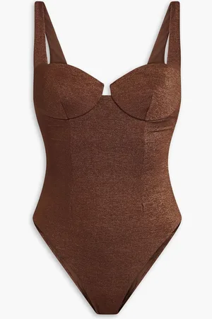ONIA Vida metallic underwired swimsuit