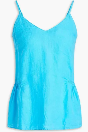 120% Lino Gathered linen camisole