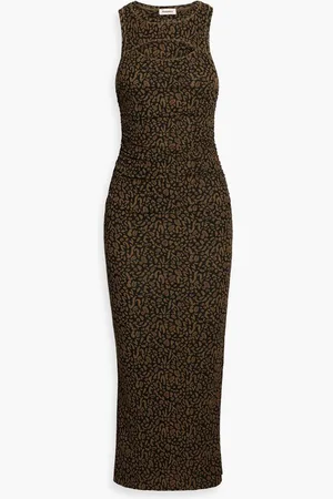 Nanushka Rilo cutout printed jersey midi dress