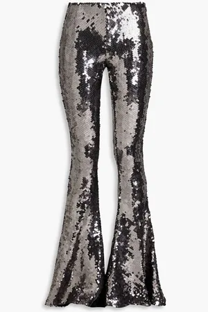 16Arlington Koro sequined mesh flared pants - Gray
