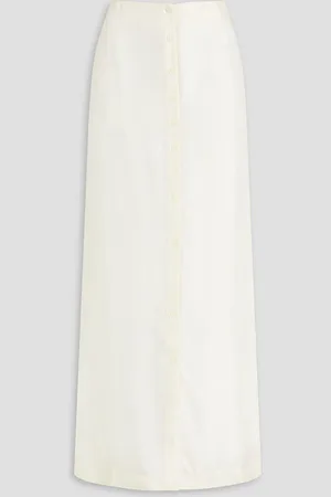 Loulou Studio Naroi silk-twill maxi skirt - White