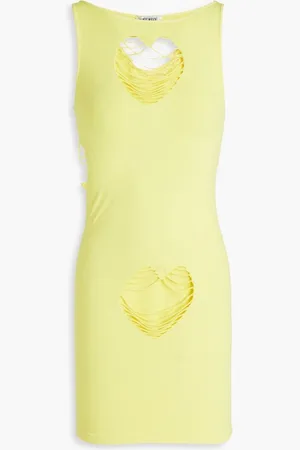 Maisie Wilen True Romance cutout stretch-jersey mini dress - Yellow