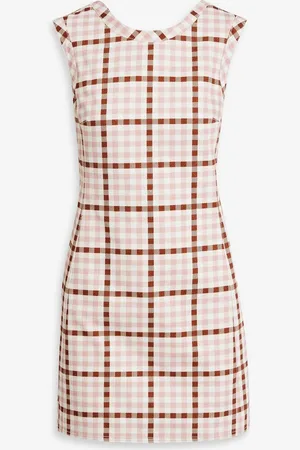 EMILIA WICKSTEAD Emmy gingham cotton-twill mini dress - Pink
